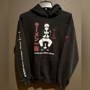 Naruto Shippuden Ichiraku Ramen Shop Black Hoodie Size S Anime